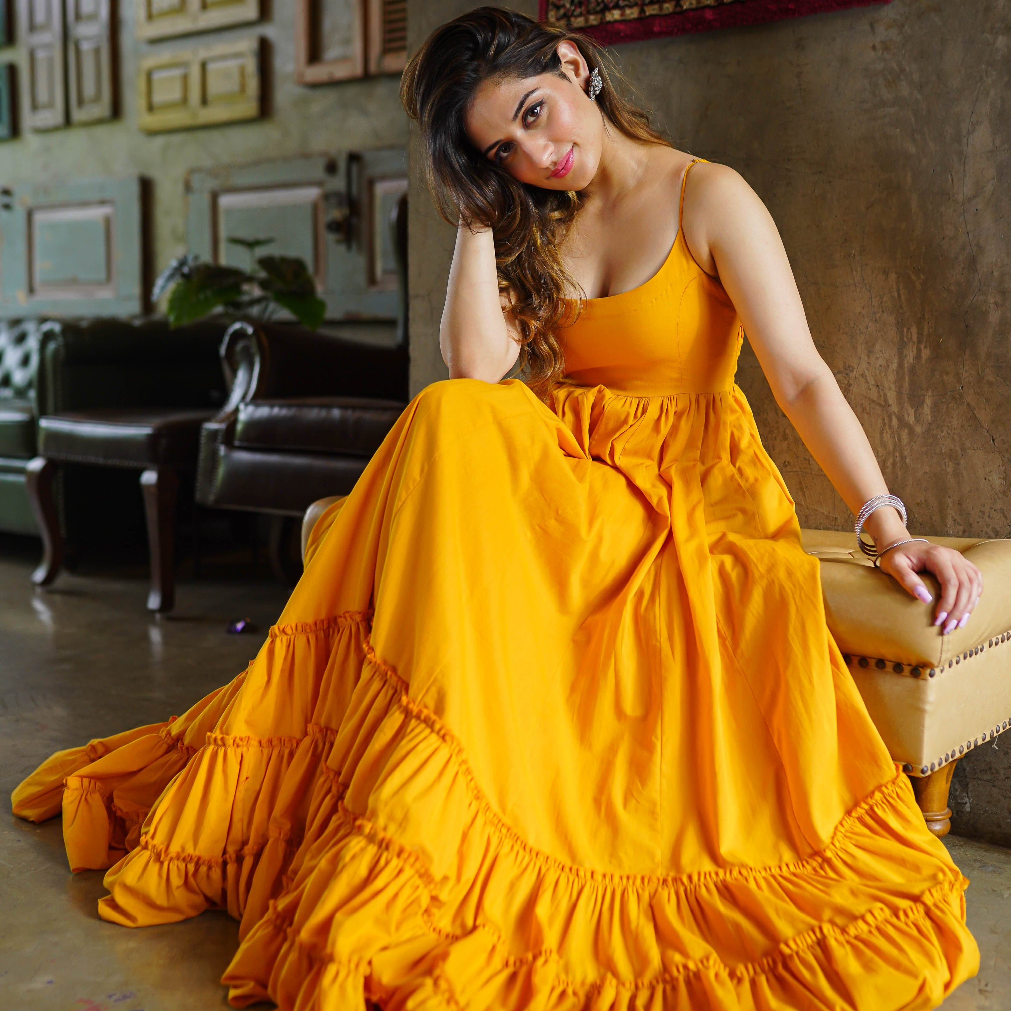 Buy Yellow Dresses for Women by U & F Online | Ajio.com